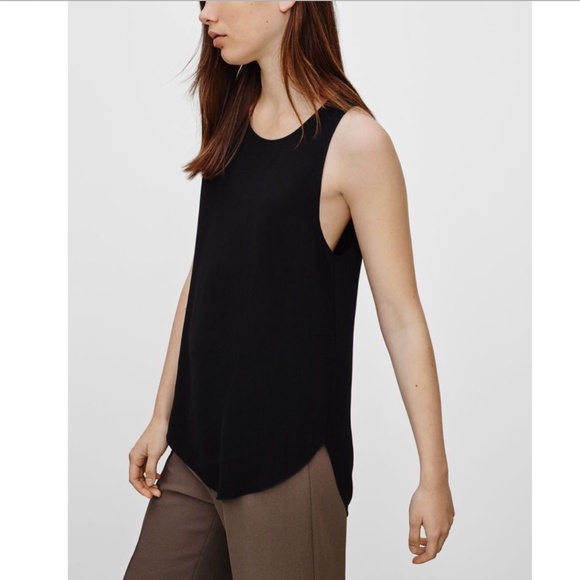 Aritzia Wilfred Sevres blouse in dark teal - Picture 4 of 8